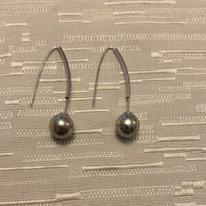 Polished Silver Ball Drop Earrings - Timeless Women’s Jewelry